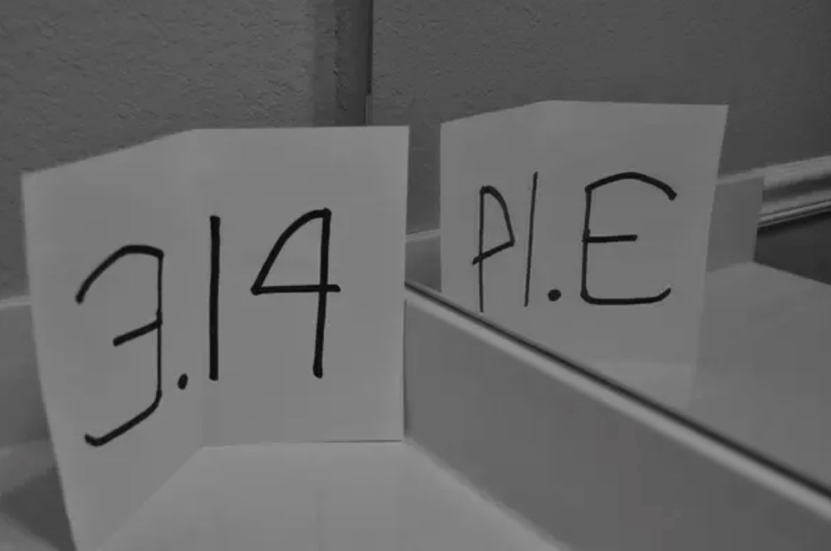 FordhamITfunfact: The mathematical value Pi is commonly rounded to two decimal places, 3.14. Oddly enough, the mirror image of the numbers 3.14 is “PIE.”