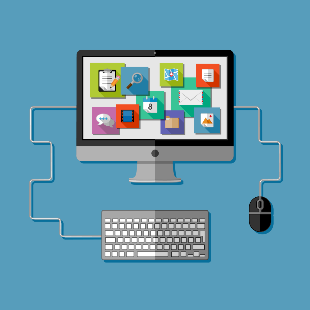 decorative computer and mouse