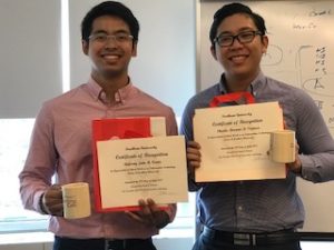 Charles Ventura and Anfemy Vanta at an appreciation lunch