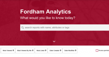 New Analytics Portal Screenshot of Analytics Landing page