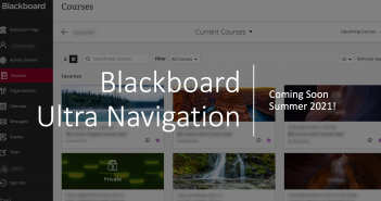 Blackboard Learn Ultra: Overview & Features Blackboard Ultra Navigation layout showing current courses, sidebar list says activity stream, calendar, organizations, messages, grades, tools, sign out