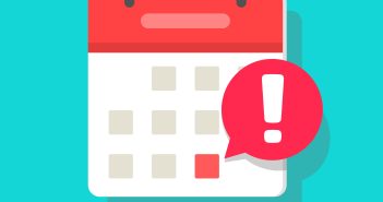 calendar icon with exclamation point
